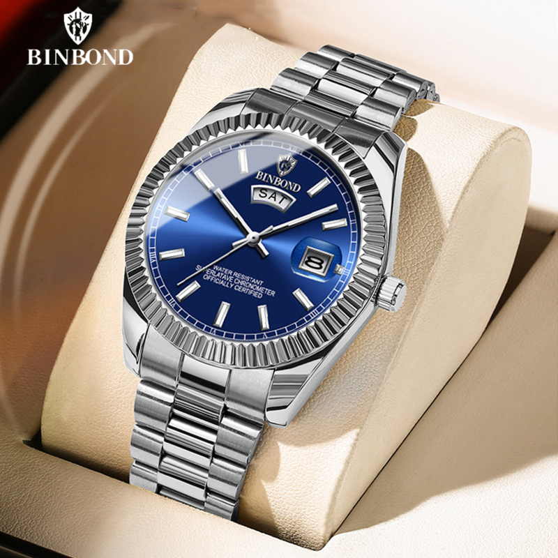 Rolex Watch Datejust - BINBOND B7012 Reloj de cuarzo deportivo