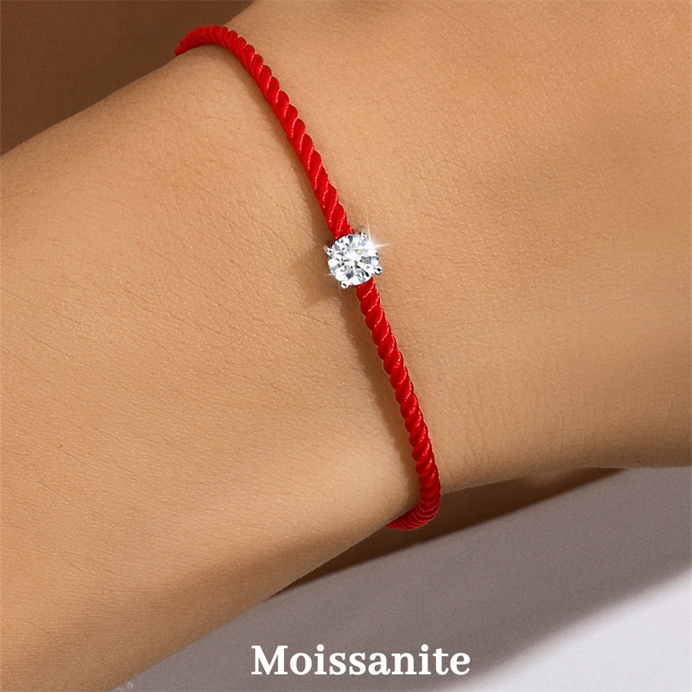 Vs Smartwatch - Pulsera de cuerda roja de moissanita