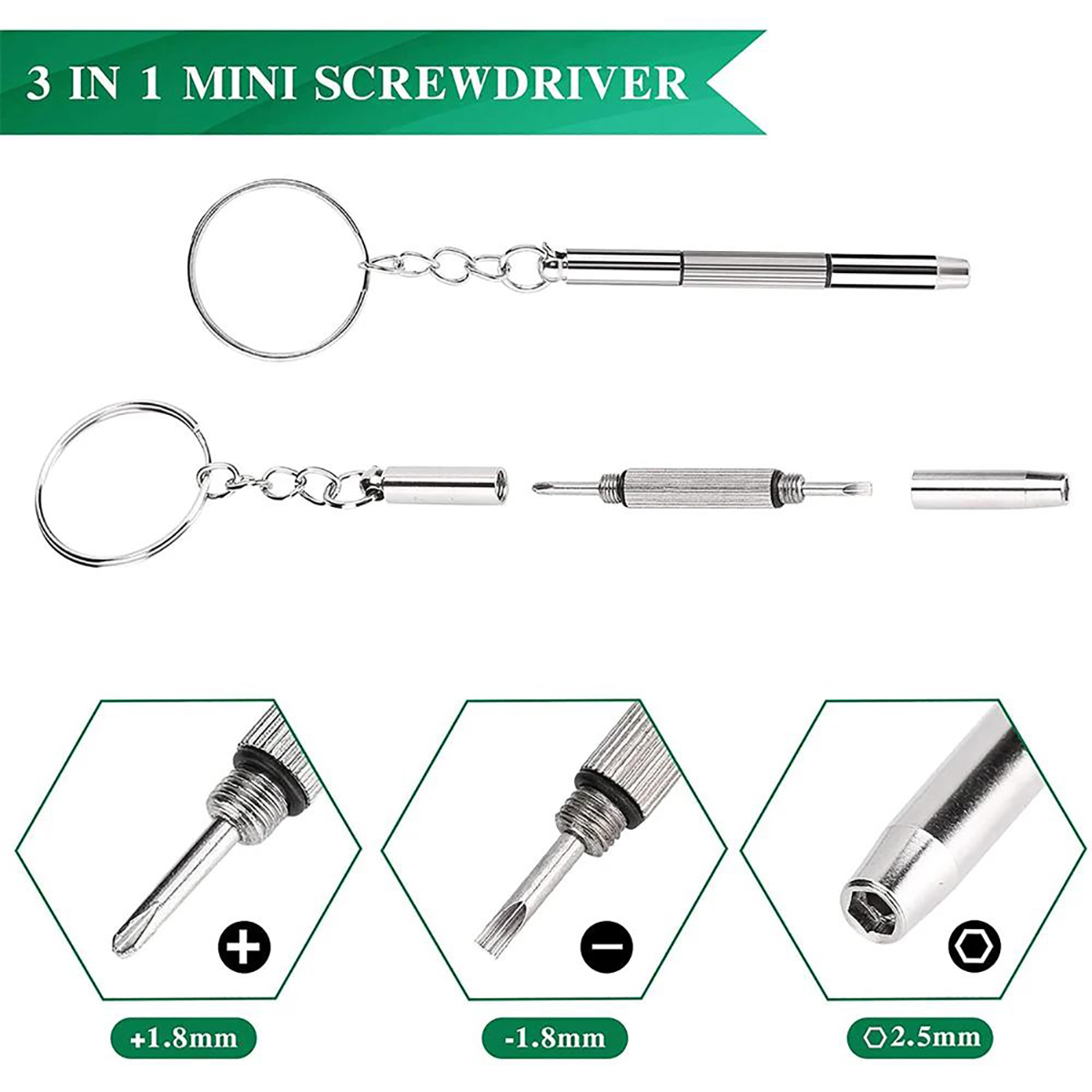 Watchmaker Screwdriver - Mini destornillador 3 en 1 para