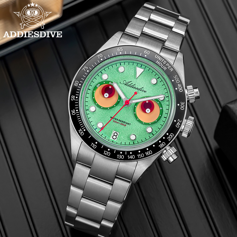 Reloj cronógrafo ADDIESDIVE VK - Watch Crown Pusher reseña y precio