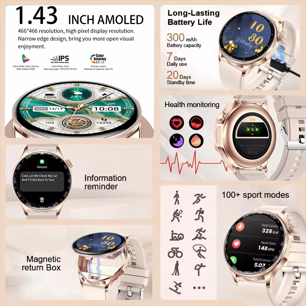DAORKOW Smartwatch T98 Bluetoo - Smartwatch Noise Watches reseña y precio
