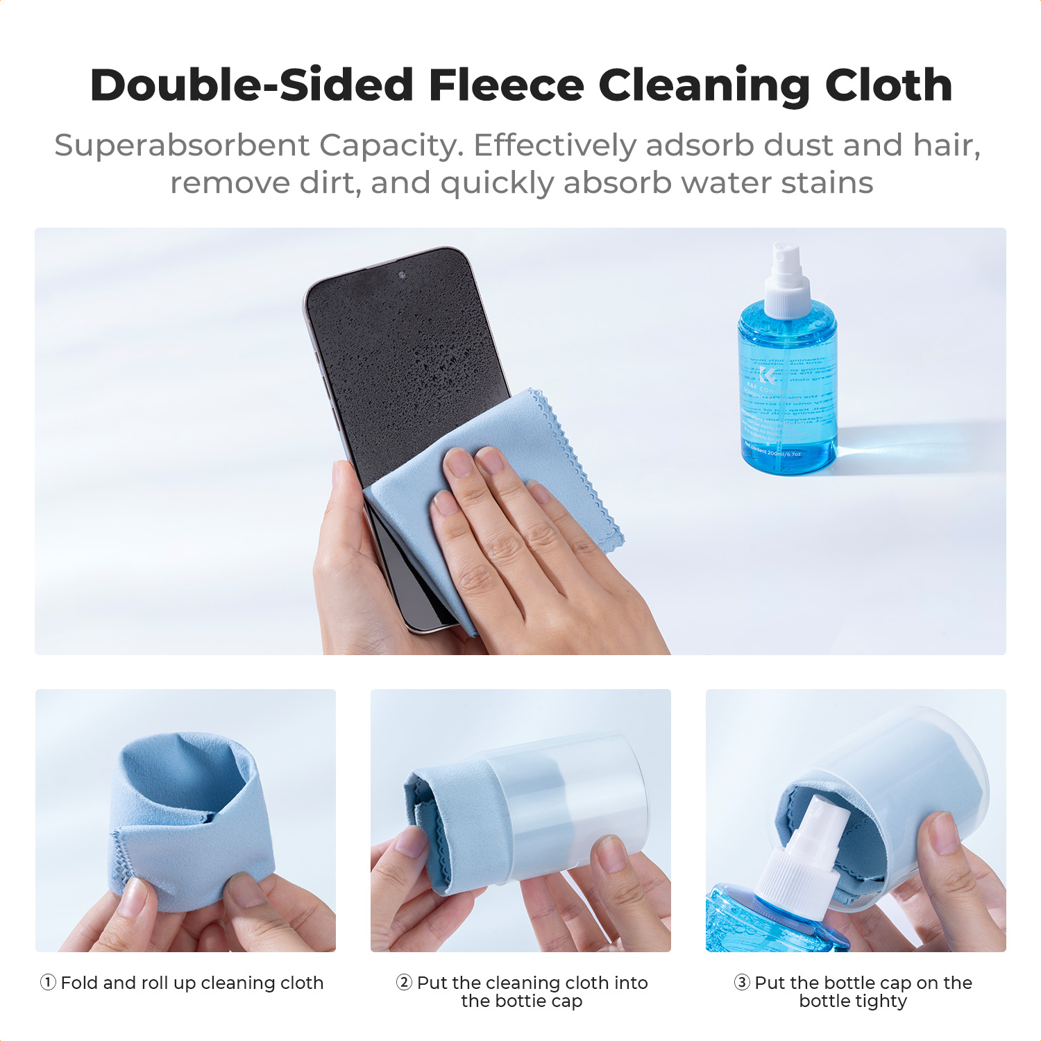K&F CONCEPT Spray limpiador de - Watch Polishing Cloth reseña y precio