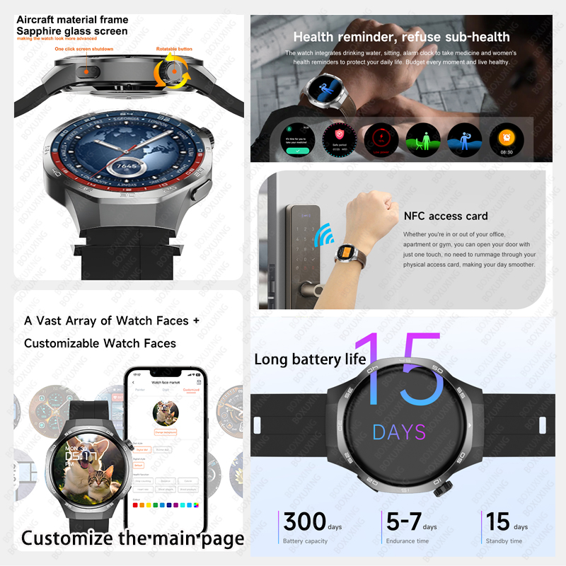 2026 nuevo reloj BOXUXING 5 MA - Smartwatch Watches For Men With Gps reseña y precio