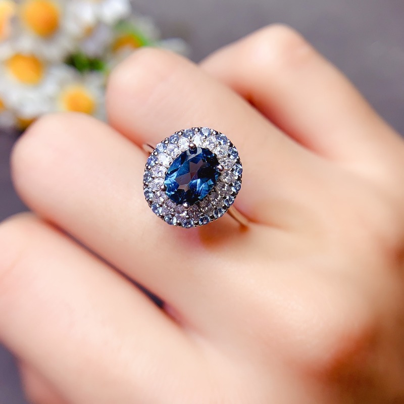 Anillo de topacio azul puro de - Vs Smartwatch reseña y precio