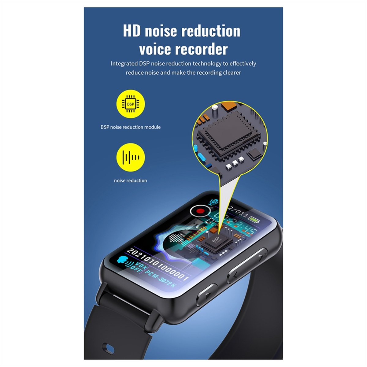 Grabadora de Voz Digital A14M, - Smartwatch Noise Watches reseña y precio